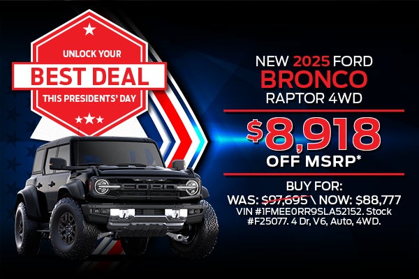 2025 Ford Bronco Raptor 4WD