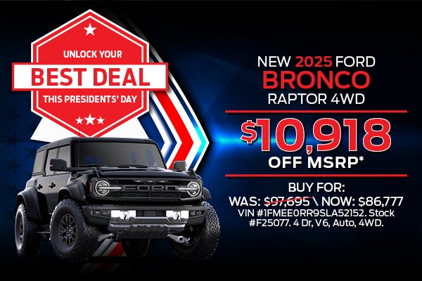 2025 Ford Bronco Raptor 4WD