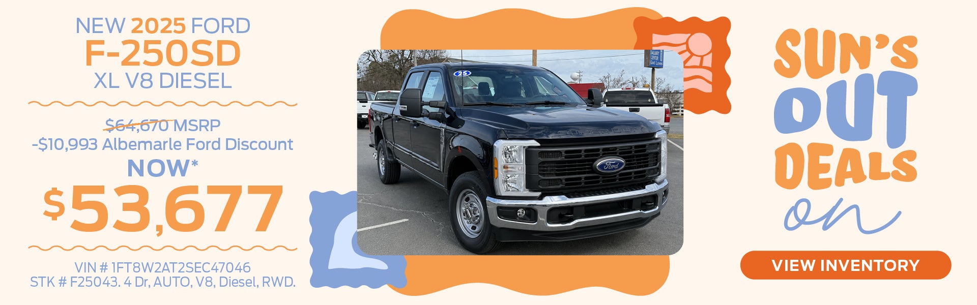 New 2025 Ford F-250SD XL V8 Diesel