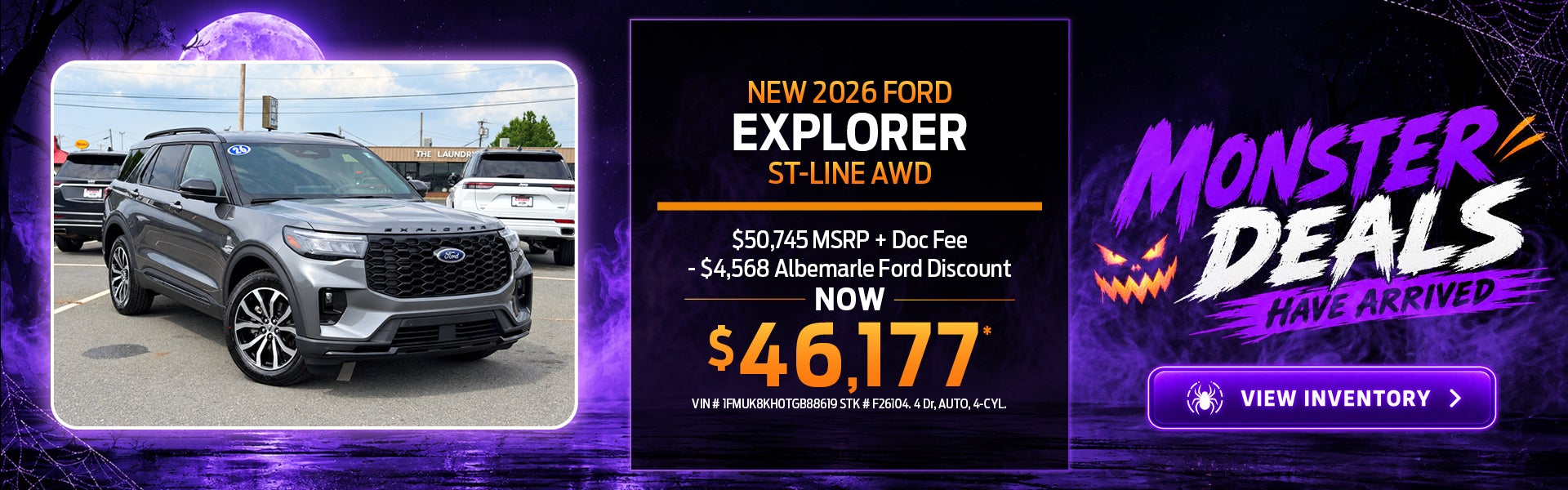 Save $4,568 on this New 2026 Ford Explorer ST-Line AWD