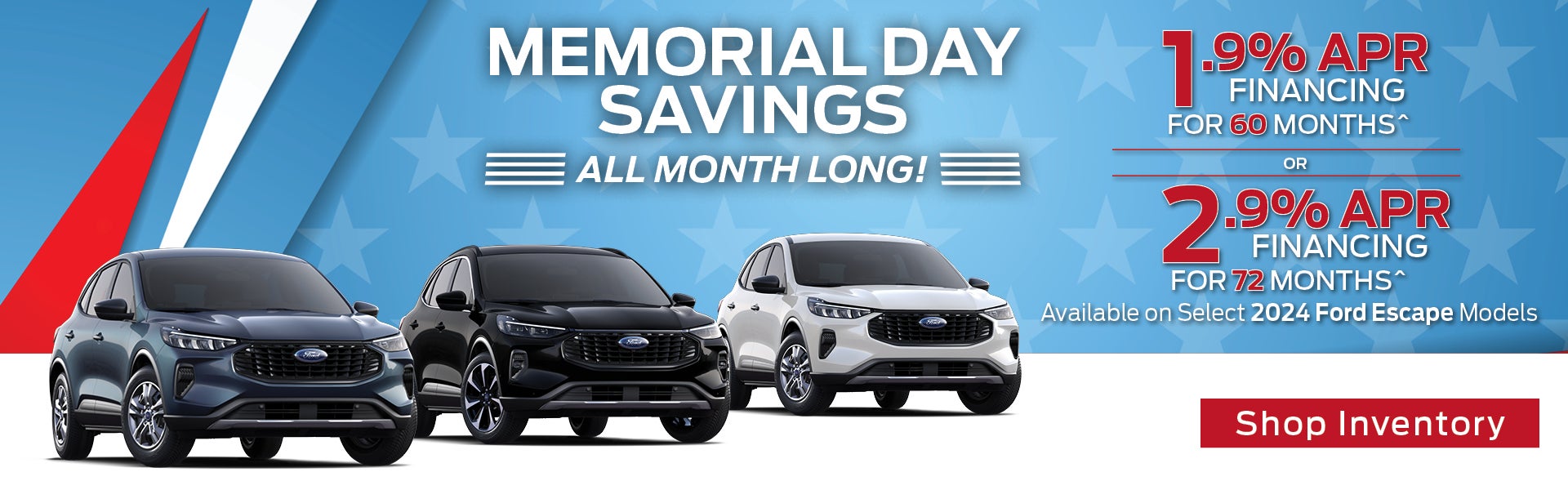 1.9% APR Financing for 60 months OR 2.9% APR Financing for 7
